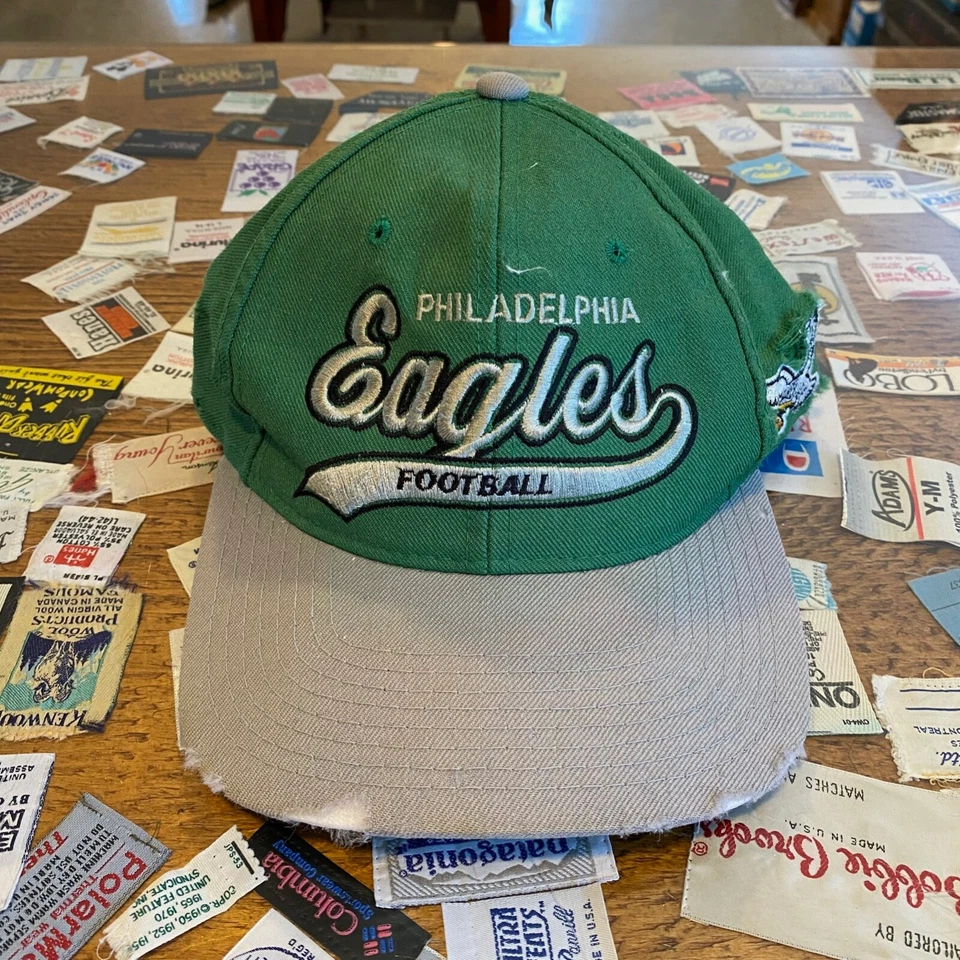 1990s Philadelphia Eagles Starter Script Snapback Vtg Tail Sweep NFL Wool Hat Foto 1 de 4