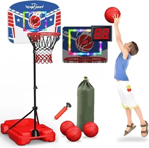 EagleStone Kids Basketball Hoop Indoor with Electronic Scoreboard - Picture 1 of 9