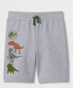 Jurassic World Boy’s XS Jogger Shorts Gray Dinosaur Jurassic Park New - Picture 1 of 5