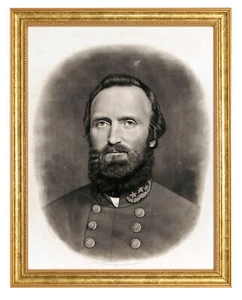 Stonewall Jackson Photograph in a Aged Gold Frame - Picture 1 of 1