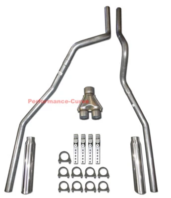04-08 Ford F150 4.6 5.4 Camión Mandril Doblado Rendimiento Doble Escape con Tubo Y Foto 1 de 3