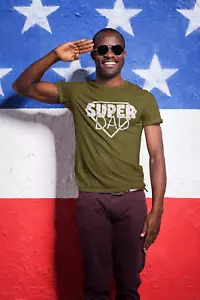 SUPER DAD - FATHERS DAY Super Man Dad up to 5X any Color - Picture 1 of 18