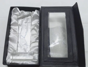 Oleg Cassini~Clear Crystal~#1 Trophy~Paperweight~4 3/4" H - Picture 1 of 11
