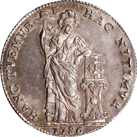 1786 Netherlands Utrecht 3 Gulden, PCGS AU 55, KM-117, Attractive Example Cover