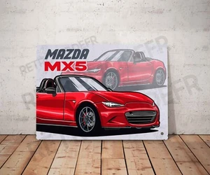 Plaque métal vintage Mazda Mx5 Enseigne Garage Décoration atelier Déco jap - Picture 1 of 6