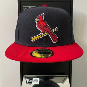 MLB - St. Louis Cardinals 59FIFTY Fitted New Era Cap - Navy / Red - Picture 1 of 4