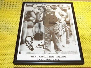 BOB TOLEDO; UCLA BRUINS Football Coach (1996-02), Framed Autographed 8x10 Photo - Picture 1 of 3