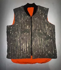 Vintage Walls Camo Blizzard Pruf Mens Vest Reversible Realtree Orange Sz M USA - Picture 1 of 6