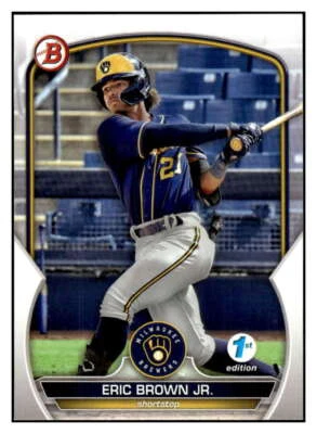 ERIC BROWN JR. RC 2023 Bowman 1st Edition #BPPF-41 ROOKIE MLB Brewers  ID:63711 - Image 1 of 2