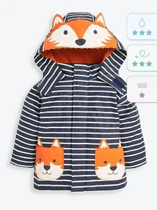 JOJO MAMAN BEBE Coat 5-6yrs NEW 🦊 FOX Waterproof Lined Rain JACKET Spring BNWT - Picture 1 of 6