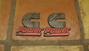F7 - CUMMINS POWER DODGE DIESEL STICK ON EMBLEMS NEW UNUSED PAIR - Picture 1 of 1