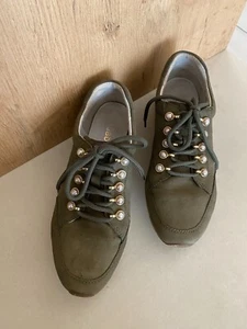 Damen Gabor Sneaker khaki Kork gold zum Schnüren - Bild 1 von 5
