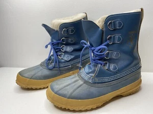 Vintage babyblau Sorel Manitou Damen 10-11 WOLLFUTTER Schneestiefel Kanada cool! - Bild 1 von 10