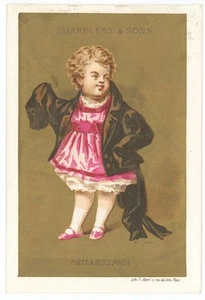 Philadelphia PA Sharpless & Sons Dry Goods Young Girl Coat Trade Card - Picture 1 of 2