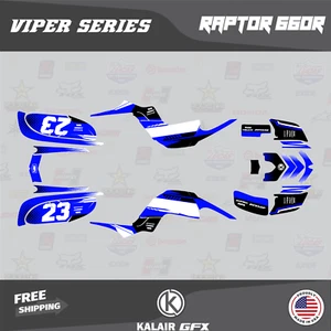 Kit de gráficos para Yamaha Raptor 660R (2001-2005) Raptor-660 Viper - Azul - Imagen 1 de 5