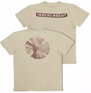 INDEPENDENT TRUCK CO' Skateboard T Shirt - Chief / LARGE - Bone White - Picture 1 of 2