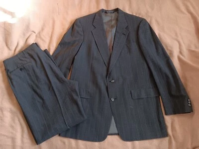 Traje de lana a rayas de 2 piezas Austin Reed para hombre Blazer abrigo deportivo 42L pantalones 38x33 Foto 1 de 4
