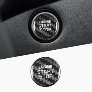 Cubierta de botón de parada de arranque de fibra de carbono seca para Kia Stinger 2018-2023 - Imagen 1 de 3
