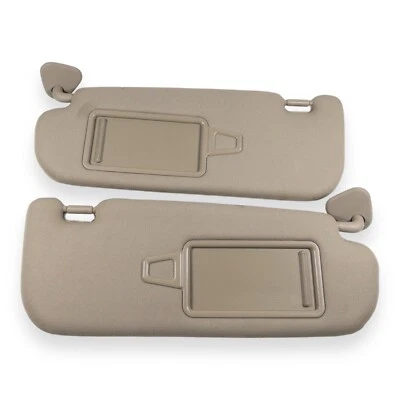 2011-2015 Kia Optima Driver & Passenger Side Sun Visor Pair Set Tan Brown - Image 1 of 4