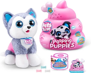 Pets Alive Pooping Puppies Husky Surprise Pet Plush Interactive Ultra Soft Toy - Picture 1 of 7