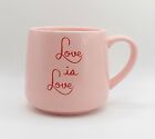 Love Is Love Coffee Tea Mug Cup Soft Pink 15 Oz Stoneware By Threshold NEW