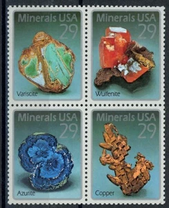 MINERALIEN 4er Block in Scott Order MNH Scott's 2700 2701 2702 & 2703 - Bild 1 von 2