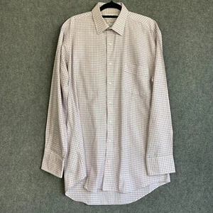 Van Heusen Shirt Mens Size 41 Classic Check Long Sleeve Relaxed Easycare Comfort - Picture 1 of 17