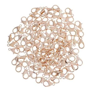 Rose Gold Tone Lobster Clasps 14mm x 8mm - 25 Clasps - FF235 - Picture 1 of 1