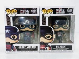 New Funko TFATWS John F. Walker 811 + US Agent 815 with cardboard sorters - Picture 1 of 8