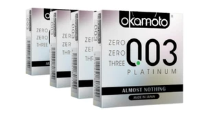 2 x Okamoto 0.03mm Platinum Ultra Thin condoms Condom Japan (EXP 2028) - Picture 1 of 4