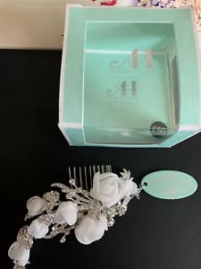 Alan Hannah Devoted Bridal Hair Clip Comb Crystal/Diamanté and Roses BNWT - Picture 1 of 10