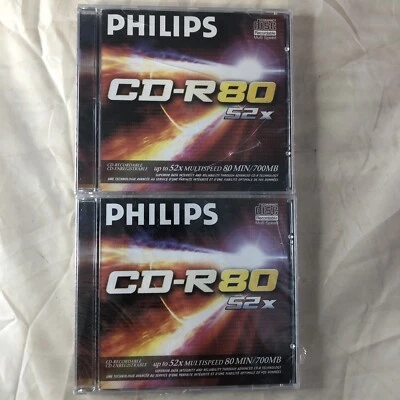 2 X PHILIPS CD-R 80 52 X MULTISPEED 80 MIN / 700 MB 2 X Bundle Philips CD-R80 - Image 1 of 4