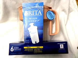BRITA 6 Cup Water Filter Pitcher & Filter - Flip Top Lid - BPA Free - Filtration - Picture 1 of 5