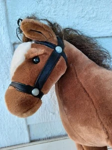 Aurora World Plush Brown White Horse Pony Stuffed Animal 19” Standing Toy - Picture 1 of 10