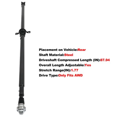 Rear Drive Shaft For Chevrolet Equinox 3.4L V6 2005-06 Pontiac Torrent AWD 2232 Foto 1 de 4