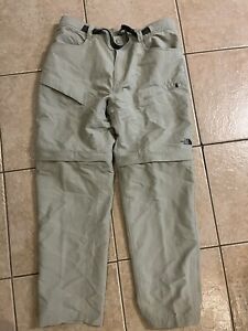 LOT OF 2 USED NORTH FACE MEN L PARAMOUNT TRAIL HIKING PANTS BELT/CONVERTIBLE