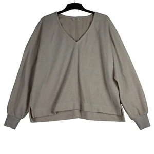 M&S Rosie Damen Pullover Pulli Creme Größe L Langarm V-Ausschnitt - Bild 1 von 8