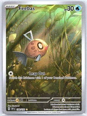 Feebas 198/191 Illustration Near Mint SV08: Surging Sparks Pokemon Shipnow - Image 1 of 2