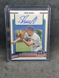 Autografo 2023 Panini USA Baseball stelle e strisce Stone Russell - Foto 1 di 1