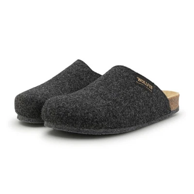 Bio Filzclogs Herren Filzpantoffel Tieffußbett Filz Hausschuhe Pantoffel Schwarz - Bild 1 von 4