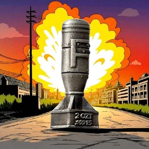 *PROTOTIPO* - 2025 Mystery Metals “F-Bomb” - Barra de arte de plata fina .999 de 2 oz + Certificado de autenticidad - Imagen 1 de 7