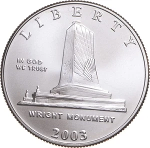 2003 Unc Wright Brothers First Flight Commemorative Half Dollar *5823 - Picture 1 of 3