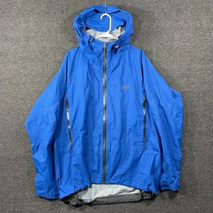 Outdoor Research OR Jacket Mens XL Blue Hooded Waterproof Windbreaker Hiking - Picture 1 of 24