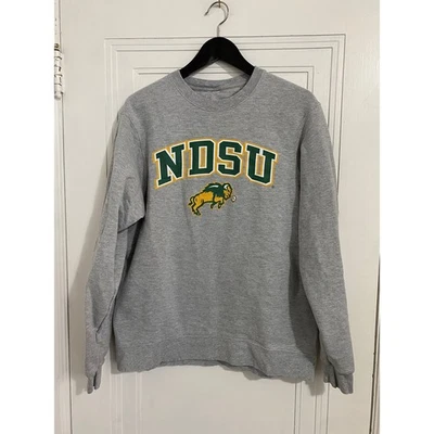Sudadera NDSU Bisonte Gris Universitario Cuello Redondo Talla M Foto 1 de 4