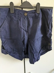 Ladies Blue Cargo Style Shorts Size 10 - Picture 1 of 2