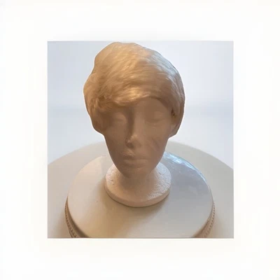 Vintage Flapper White Cap Hat Or Wig - Image 1 of 4