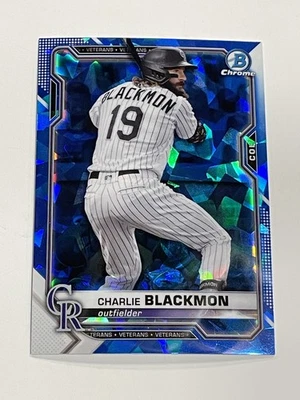 Bowman 2021 edición cromo zafiro béisbol #15 - Charlie Blackmon - Rockies Foto 1 de 2