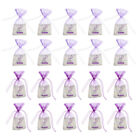 20pcs Lavender Sachet Bags Organza Ribbons Cotton Sacks