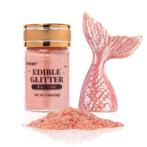Spolverini Glitter Commestibili 8g per Deliziosi Cocktail Cupcakes Dessert Magia - Foto 1 di 11