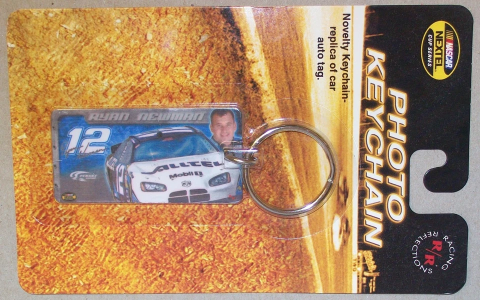 RYAN NEWMAN SIGNATURE ALLTEL NASCAR NEXTEL CUP RACING METAL PHOTO KEYCHAIN - Image 1 of 1
